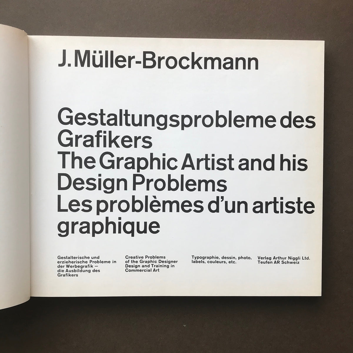 Gestaltungsprobleme des Grafikers, The graphic artist and his