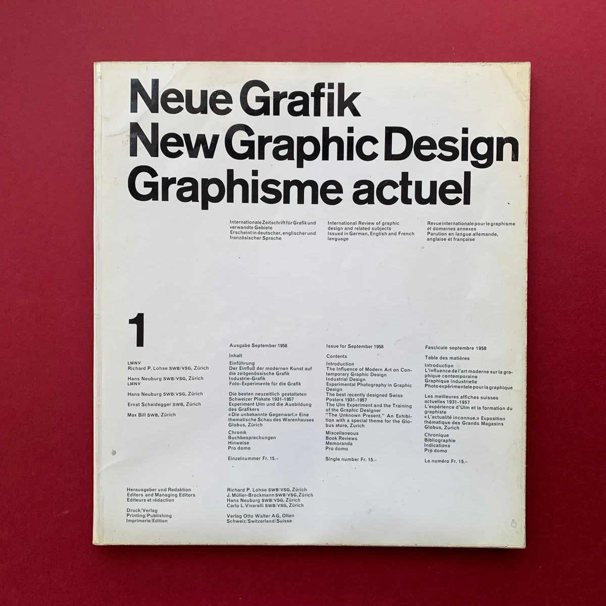 Title: Neue Grafik / New Graphic Design / Graphisme actuel No.1 