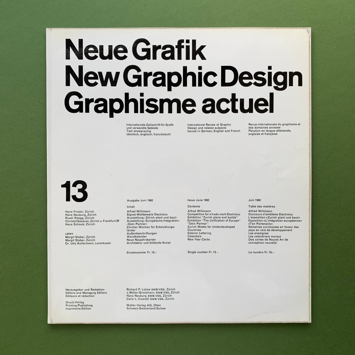 Neue Grafik / New Graphic Design / Graphisme actuel No.13 1962 