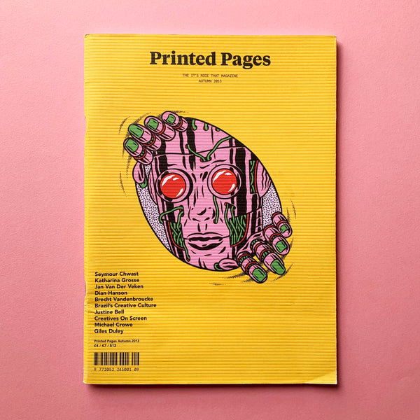 Printed Pages: The It’s Nice That Magazine / Autumn 2013 magazine cover. Buy and sell the best graphic design books, journals, magazines and posters with The Print Arkive.