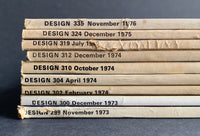 DESIGN: Council of Industrial Design: 1973–1976 (x9 issues, mixed numbers)