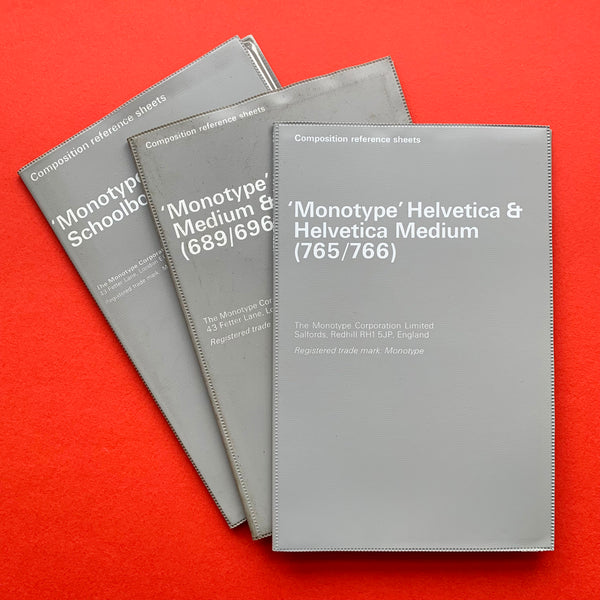 Composition Reference Sheets; 'Monotype' Helvetica, Univers, Century Schoolbook. Buy and sell the best typography books, journals, magazines and posters with The Print Arkive.