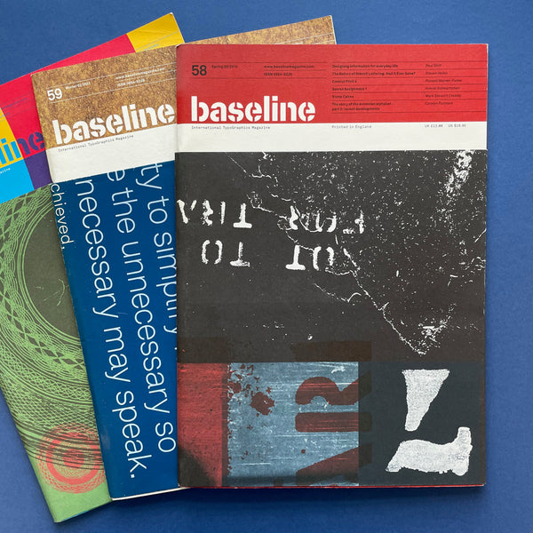 BASELINE, International Typographics Journal - book cover. Buy and sell the best graphic design books, journals, magazines and posters with The Print Arkive.