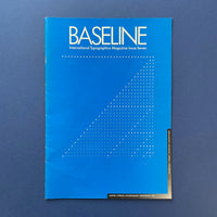 BASELINE, International Typographics Journal - book cover. Buy and sell the best graphic design books, journals, magazines and posters with The Print Arkive.