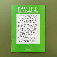 BASELINE, International Typographics Journal - book cover. Buy and sell the best graphic design books, journals, magazines and posters with The Print Arkive.