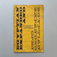 Egyptian Expanded, Stephenson Blake [Type Specimen] - leaflet cover. Buy and sell the best vintage type specimen books, journals, magazines and posters with The Print Arkive.