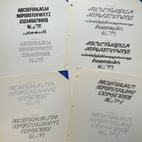 Alphabet New Typefaces: Arcade font [Specimen Sheets]