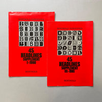 Berthold Fototypes: 45 Headlines Supplement, I-1980 & III-1981 [Typeface Directories]. Buy and sell the best type specimen books, journals, magazines and posters with The Print Arkive.