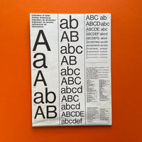 Letraset international type chart (1970s)