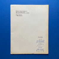 (Letterheads) Love Letters to: Gilbert; from: Saul Bass, Ivan Chermayeff, Lou Dorfsman, Gene Federico, Milton Glaser, George Lois, Herb Lubalin, Henry Wolf