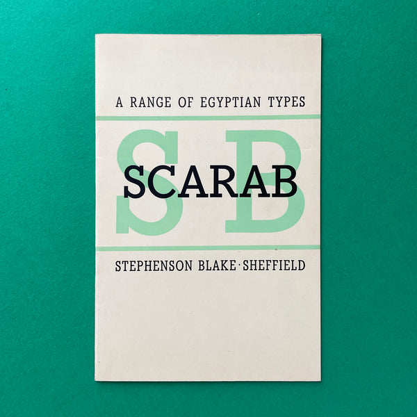 SB Scarab: A Range of Egyptian Types. Buy and sell the best type specimen books, journals, magazines and posters with The Print Arkive.