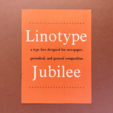 Lintotype Jubilee, a type face designed for newspaper, periodicals, and general composition (1963). Buy and sell the best type specimen books, journals, magazines and posters with The Print Arkive.