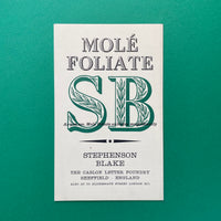 SB Molé Foliate: An Exotic Display Type (1958)