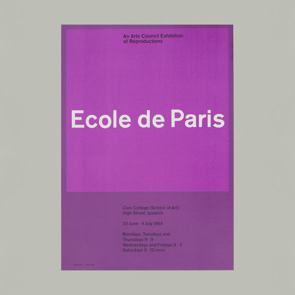 Ecole de Paris (Arts Council, 1964). Printed by Kelpra Studio. Buy and sell vintage design posters with The Print Arkive. 