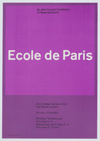 Ecole de Paris (Arts Council, 1964). Printed by Kelpra Studio. Buy and sell vintage design posters with The Print Arkive. 