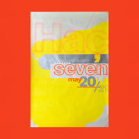 Factory Records Haçienda 1989, Seventh Anniversary poster designed by 8vo. Buy and sell vintage design posters with The Print Arkive.